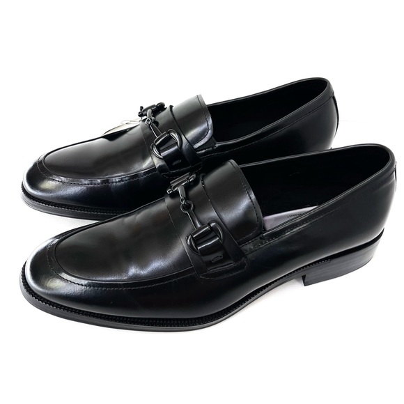 KENNETH COLE NEW YORK — BLACK, BROCK LEATHER SLIP-ON LOAFER, SIZE MENS US 8.5M - Picture 6 of 16
